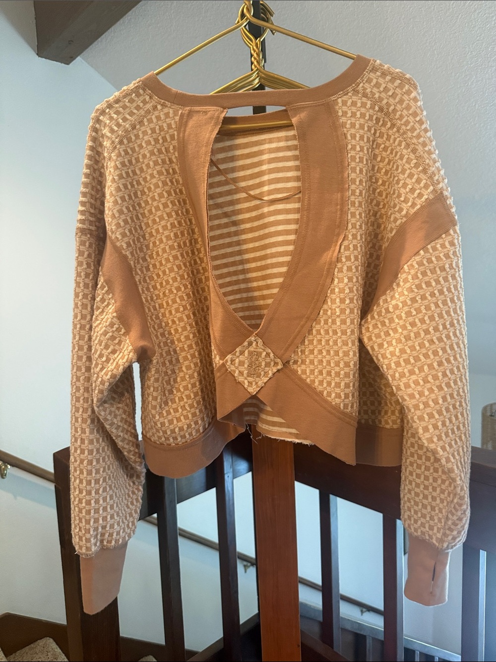 NWT Free People FP Movement My Time Layer Textured Reversible Sweatshirt. Size S - Picture 5 of 8